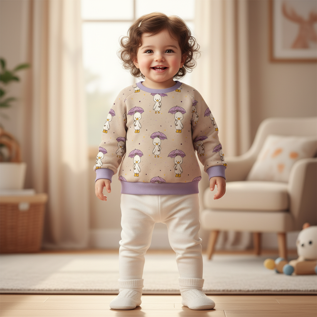 Enten Pullover Lila - vorne