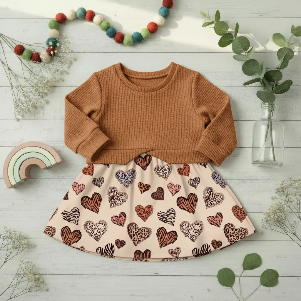 Flatlay Animal Hearts Braun originalgetreu