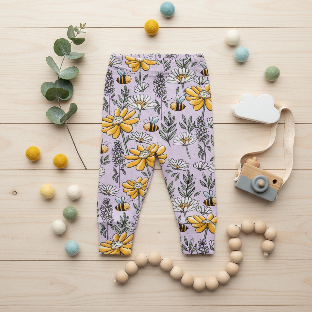 Flatlay Bienenwiese Leggings