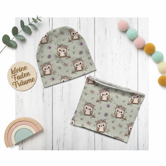 Flatlay Eulen-Set