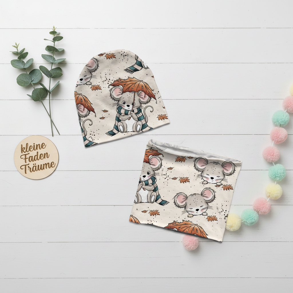 Flatlay Herbstmäuschen – Loop detailgenauer