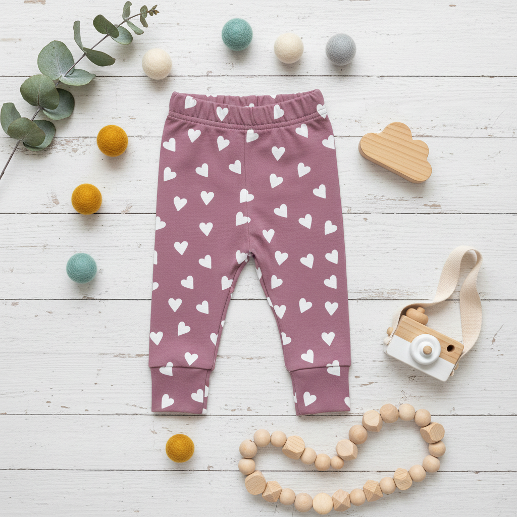 Flatlay Herzchen Leggings