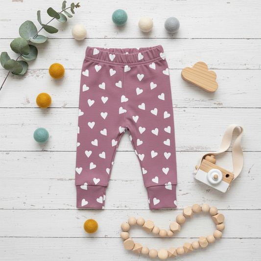 Flatlay Herzchen Leggings