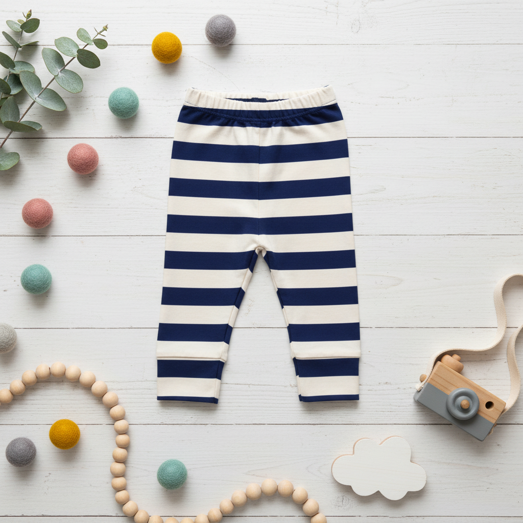 Flatlay Maritime Streifen Leggings