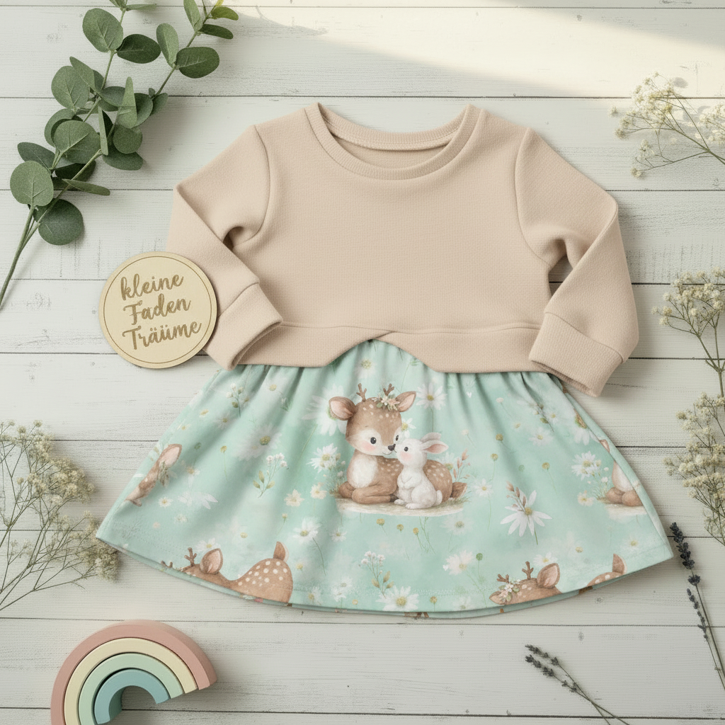 Flatlay Pulloverkleid Reh & Hase beige