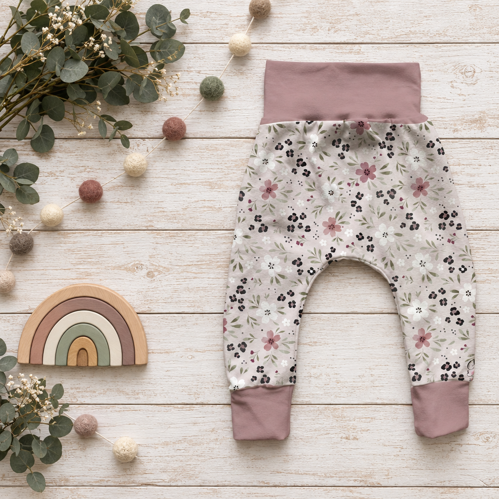 Flatlay Pumphose Streublümchen