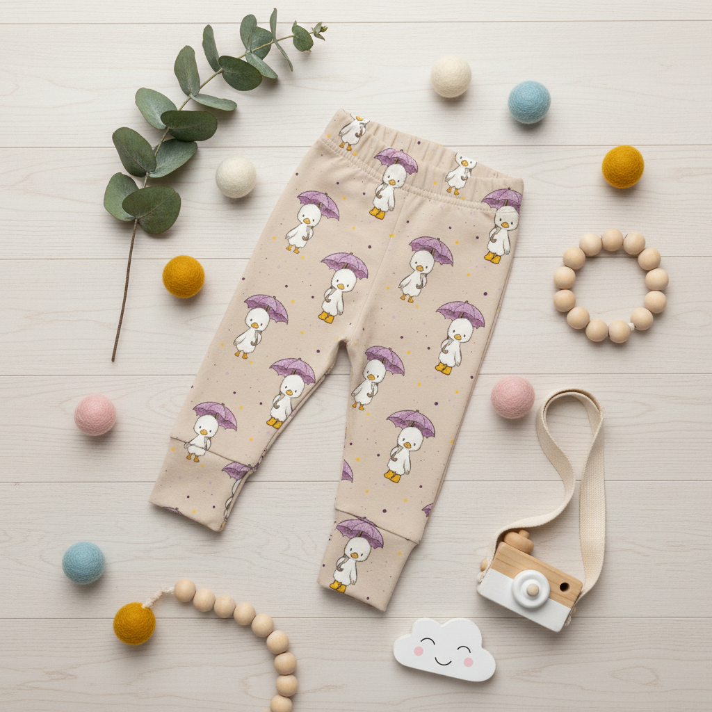 Flatlay Regenentchen Leggings