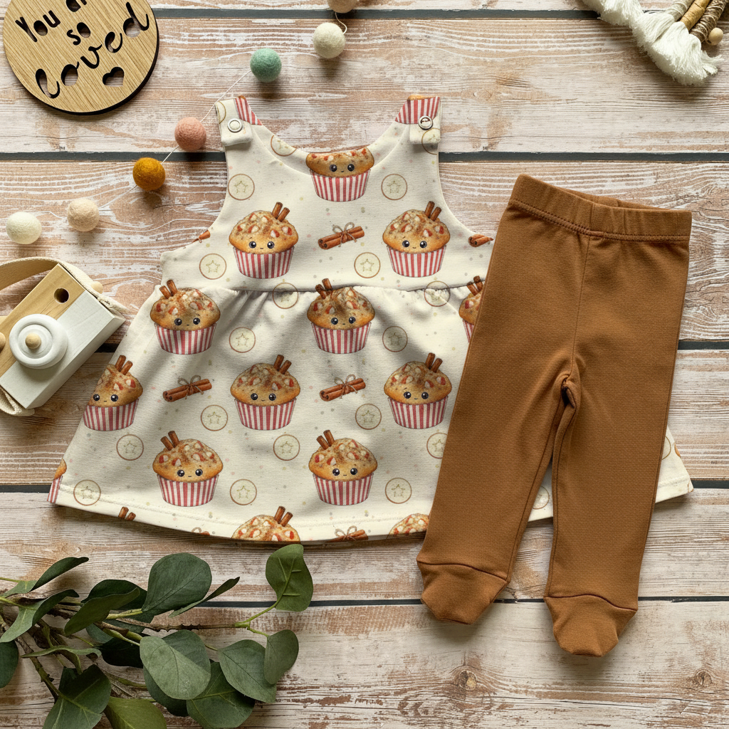 Flatlay Sweet Muffin mit Leggins
