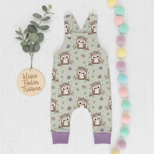 Handmade Latzhose Eule | Gr. 56-104