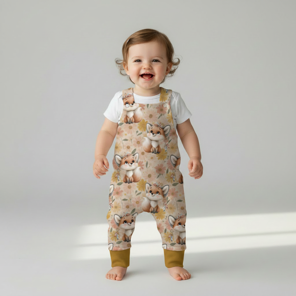 Fuchs Latzhose Baby stehend