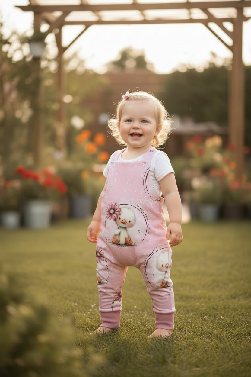 Glücksentchen Latzhose - gleiches Mädchen