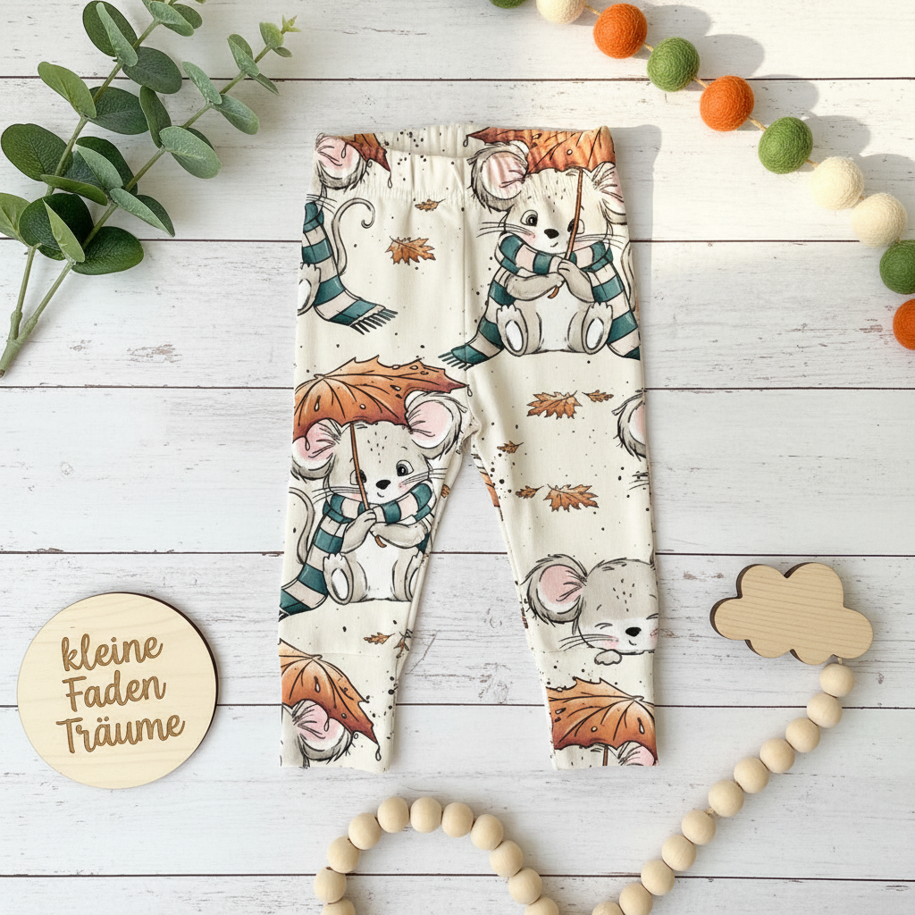 Herbstmaus Leggings Flatlay