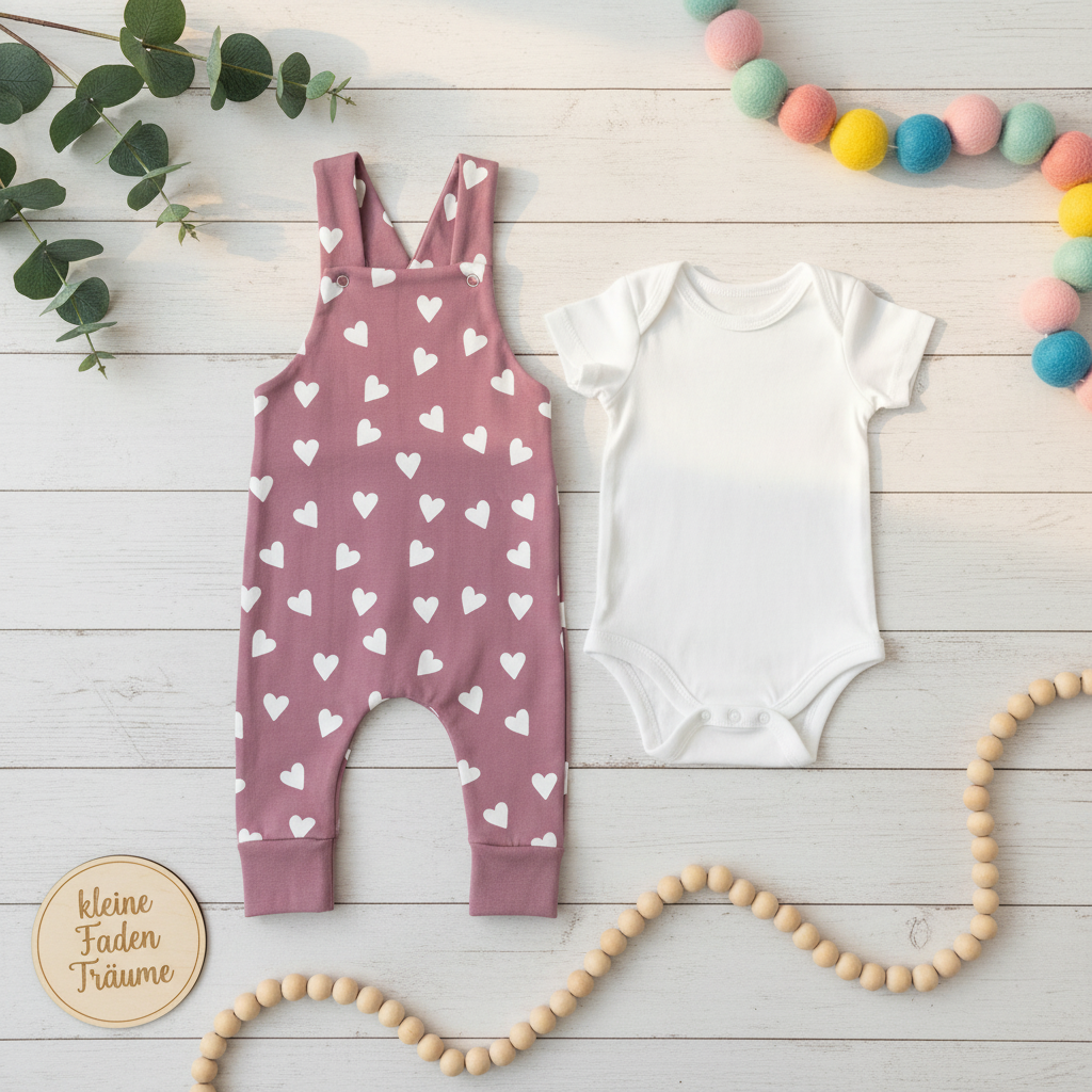 Herzchen Latzhose Set