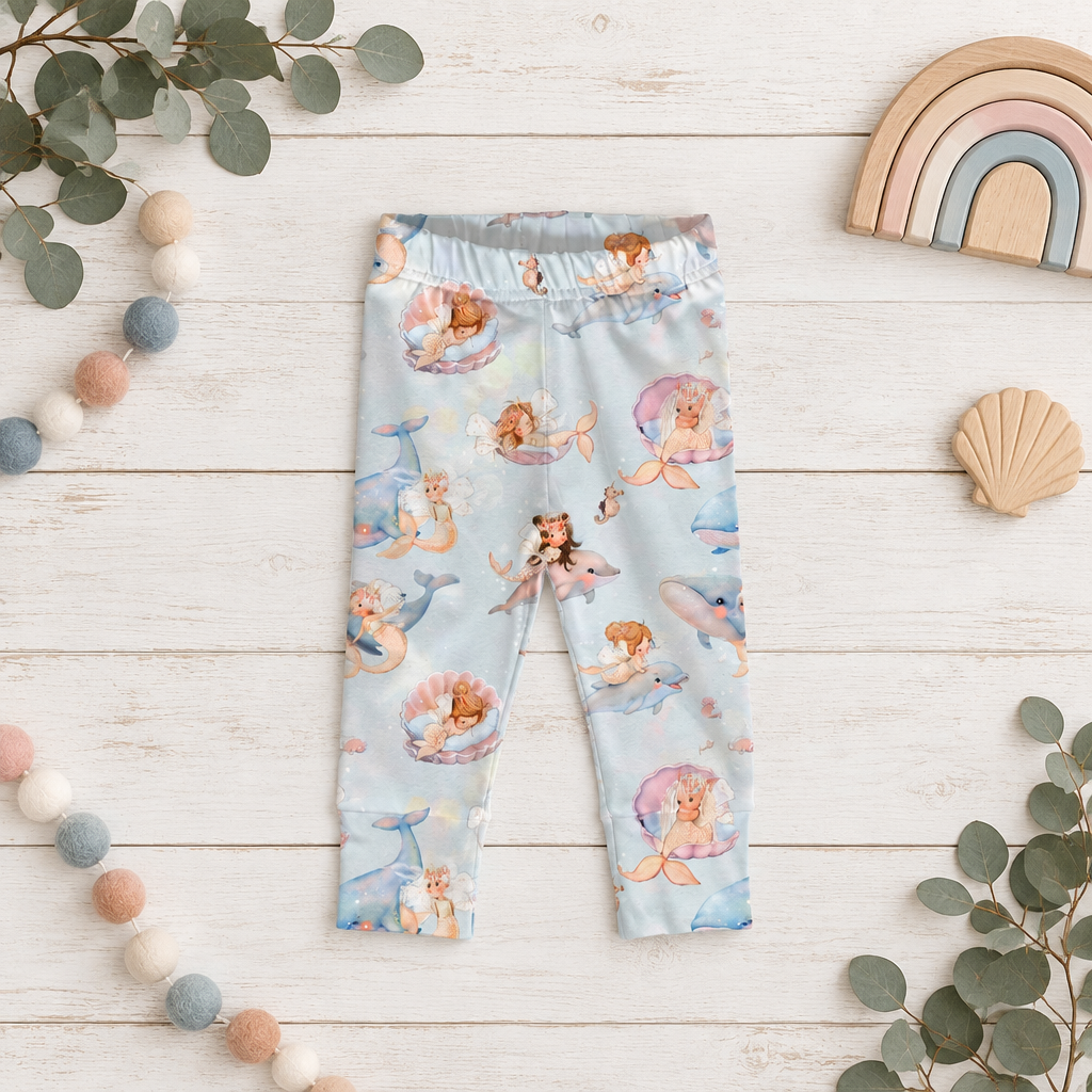 Leggings Kleine Meerjungfrau Flatlay