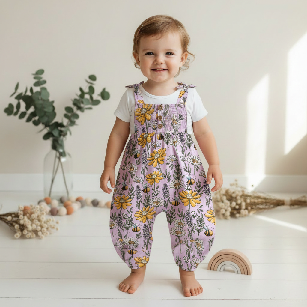 Jumpsuit Bienen & Wildblumen Anziehbild