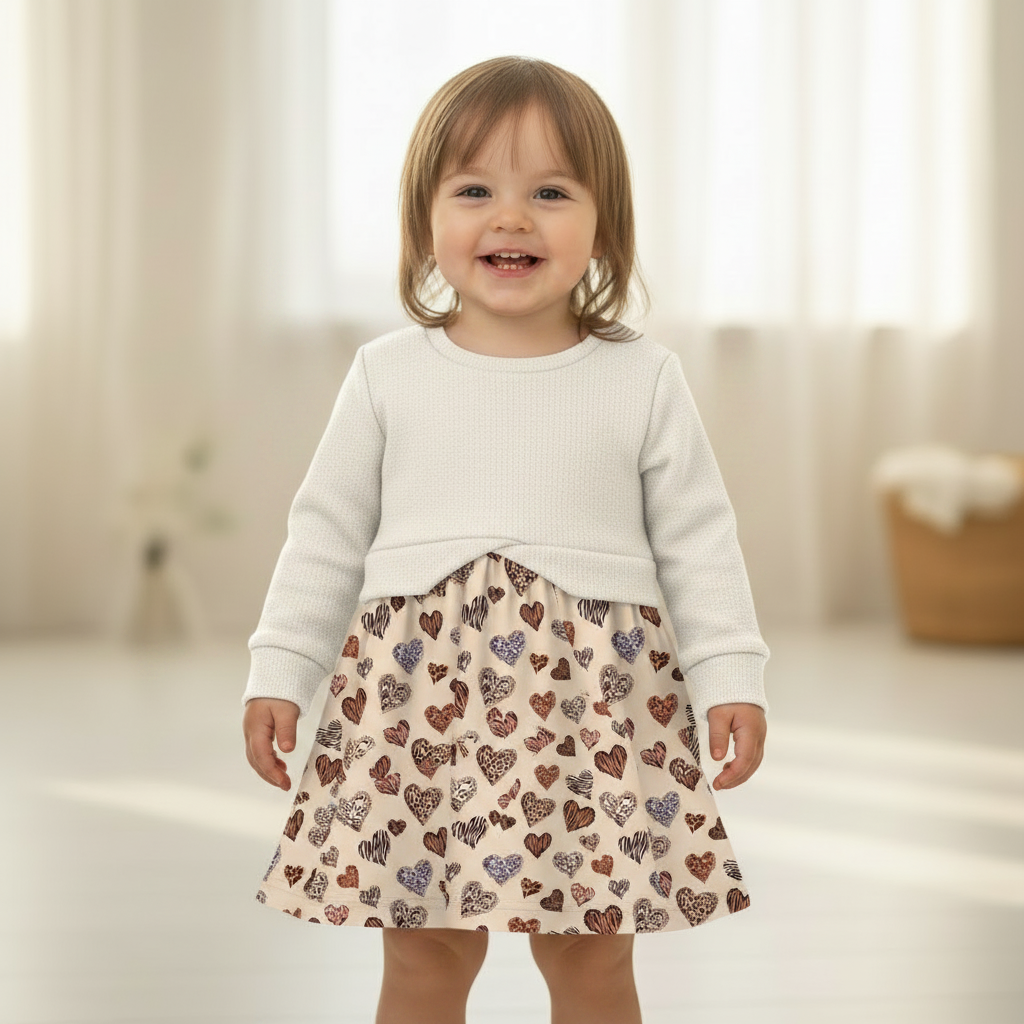 Kind Animal Hearts Creme korrekter Schnitt