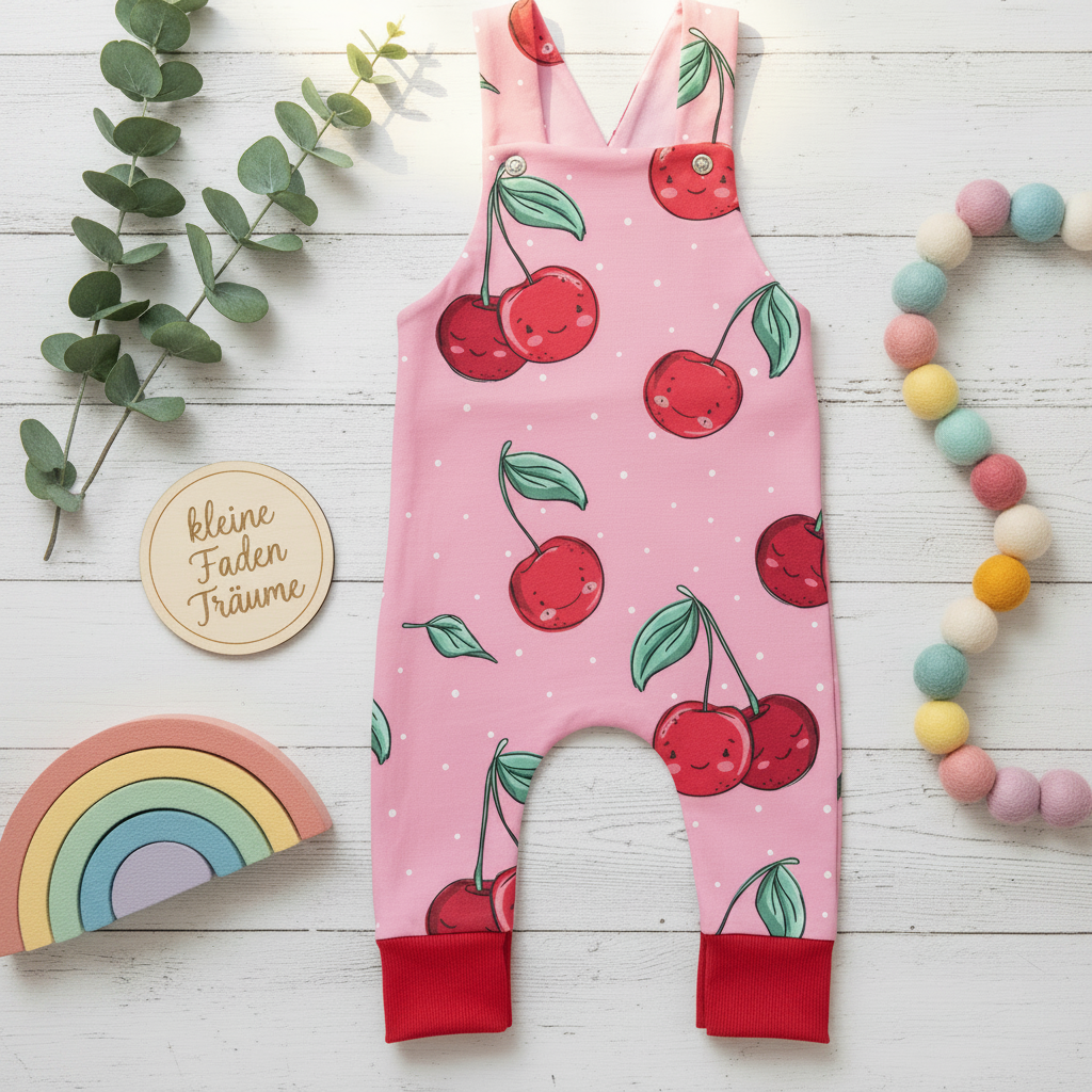 Kirsch Latzhose Flatlay 1:1