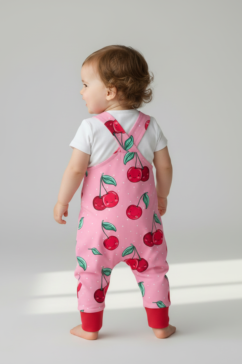 Kirsch Latzhose von hinten