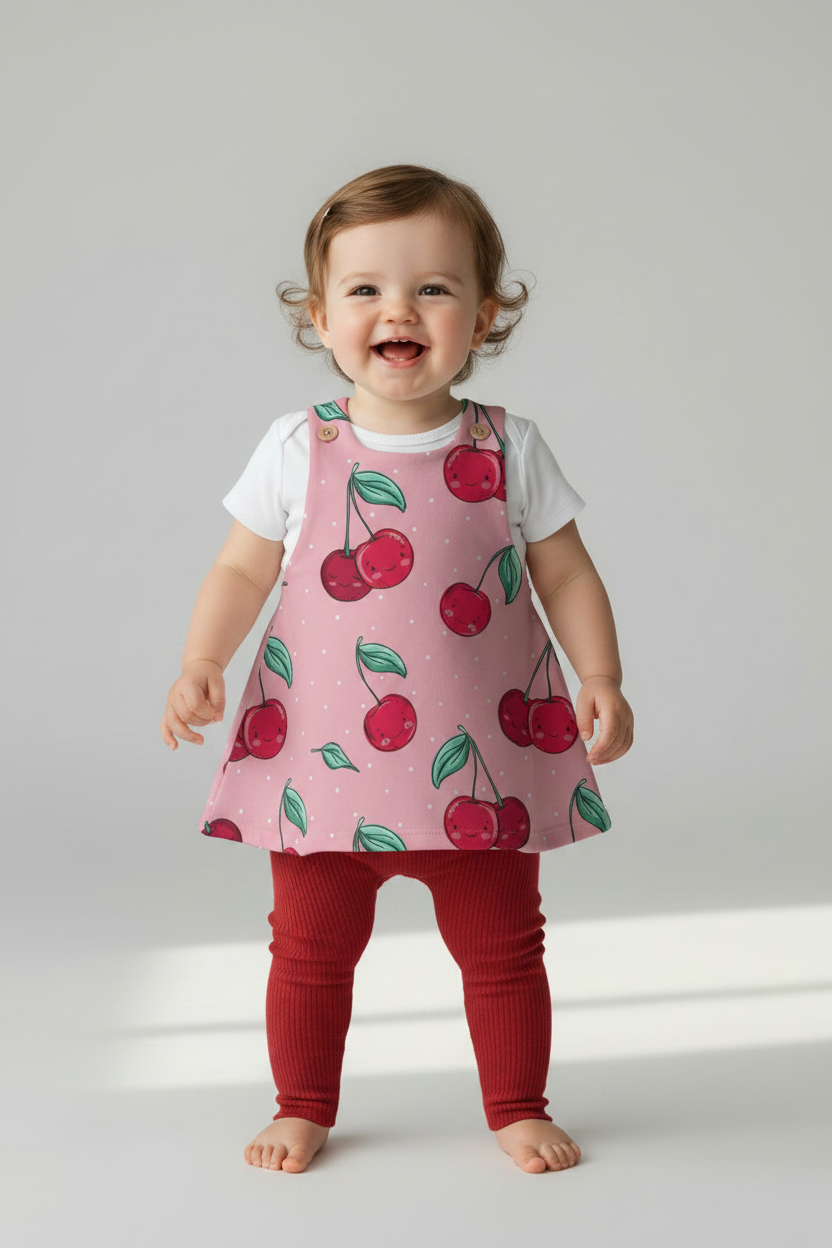 Kirsch Latzkleid von vorne