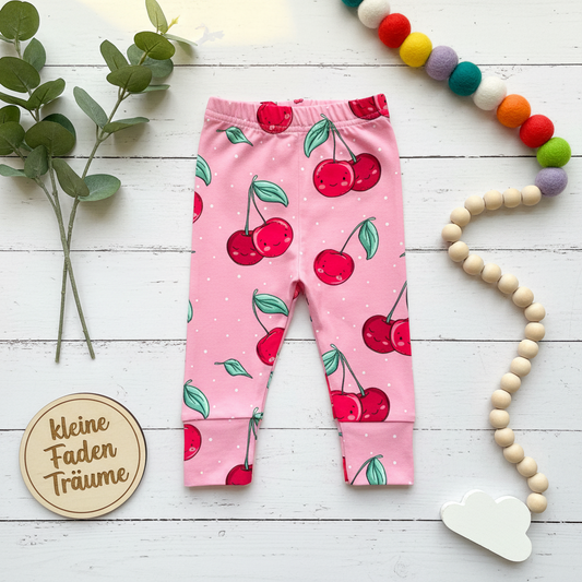 Handmade Leggings Kirsche | Gr. 56-104
