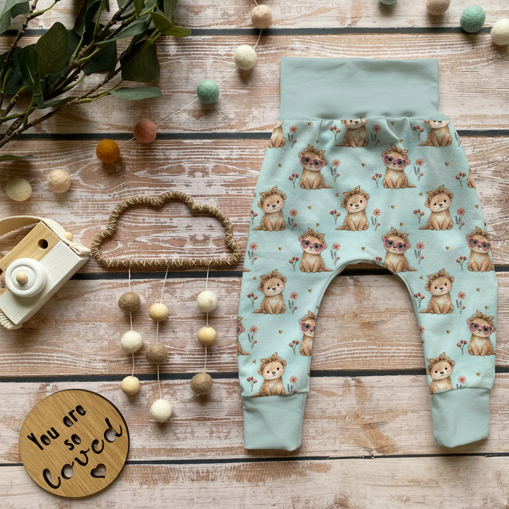 Löwen Pumphose Mint Flatlay