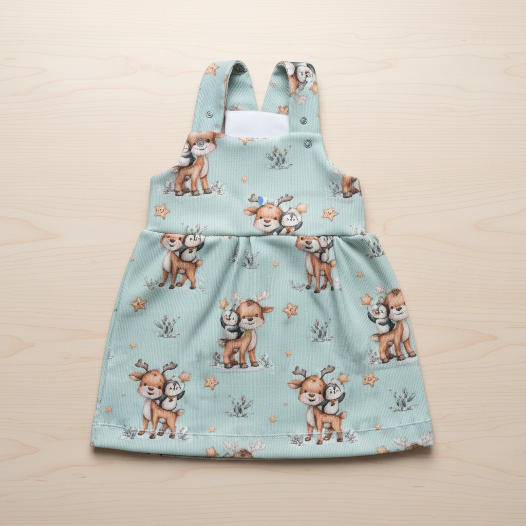 Latzkleid Reh Pinguin aufgehellt
