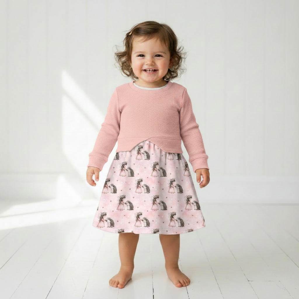 Lifestyle Pulloverkleid Fee Igel hellrosa
