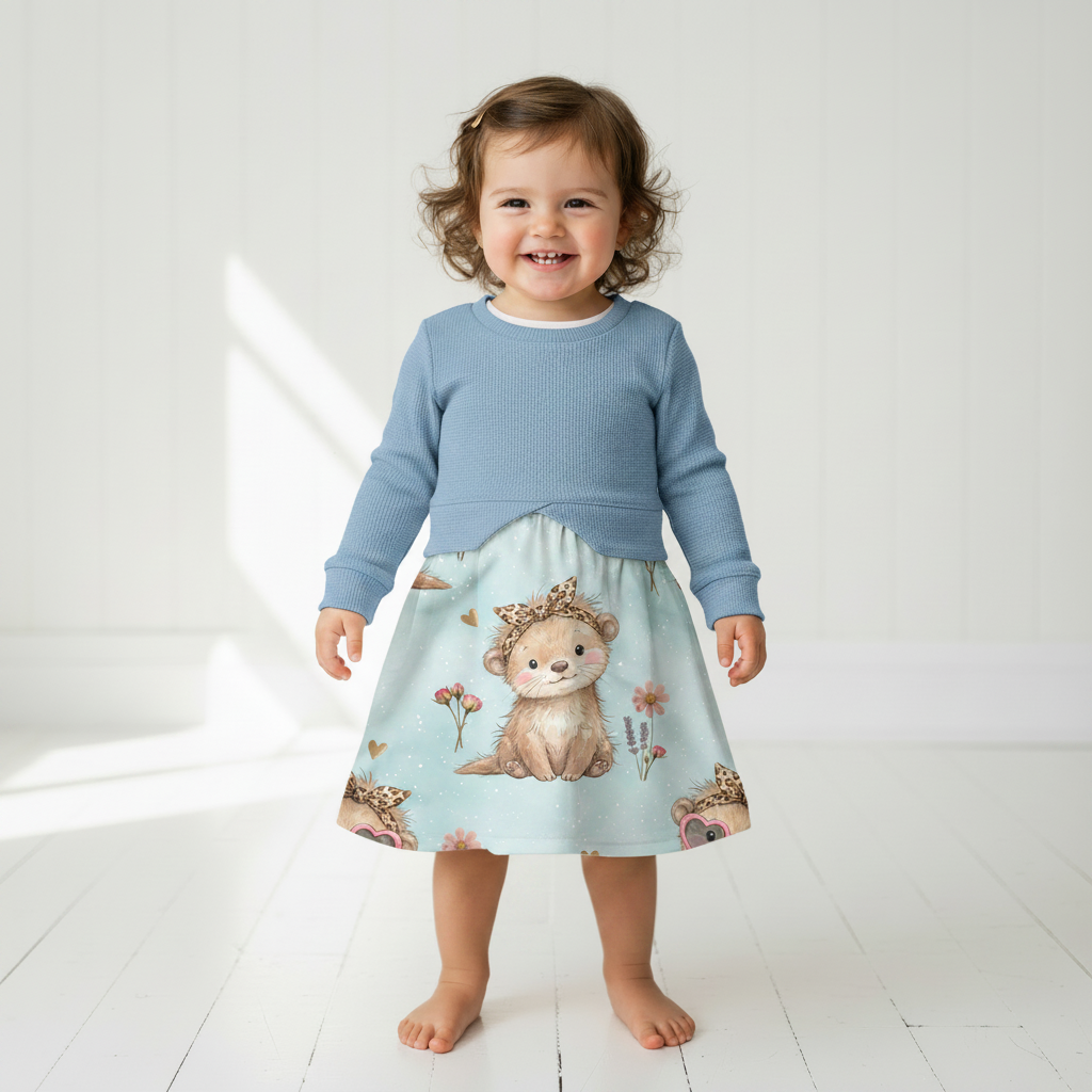 Lifestyle Pulloverkleid Otter hellblau