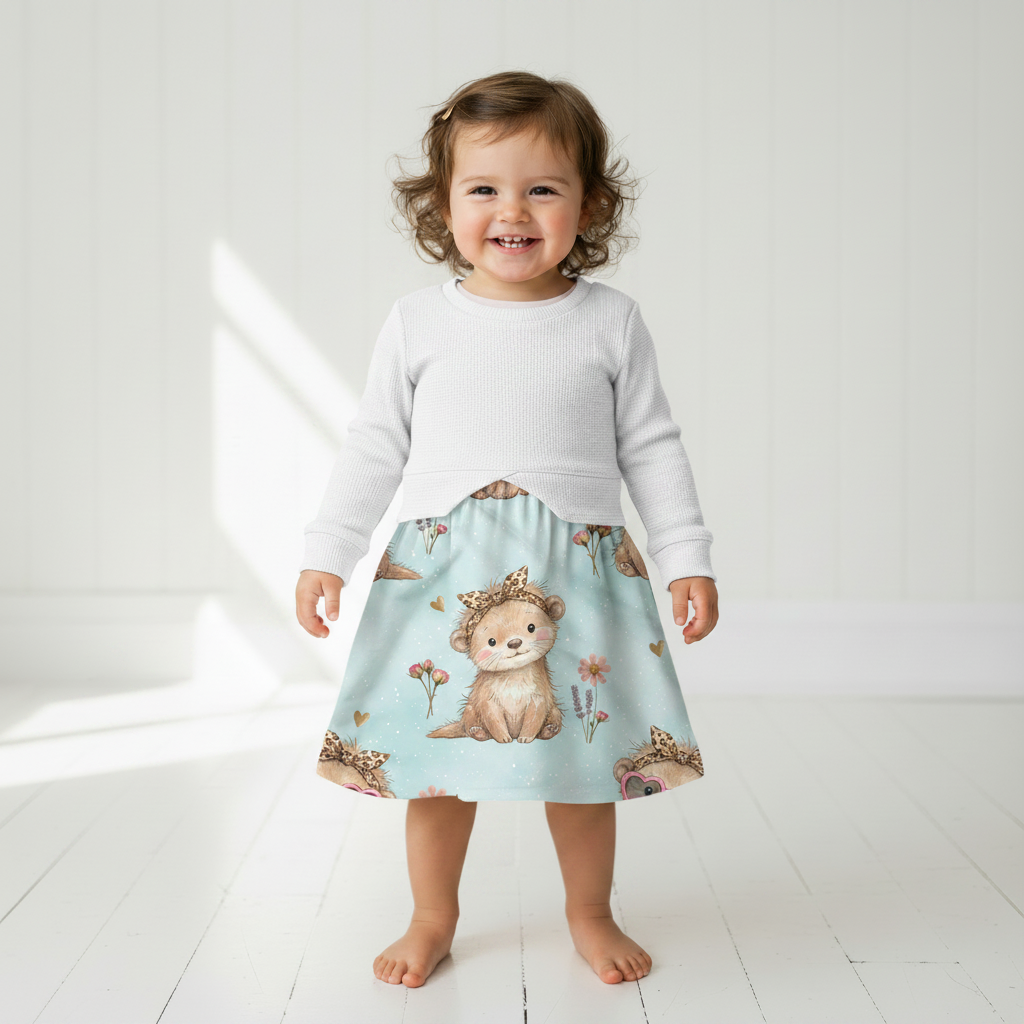 Lifestyle Pulloverkleid Otter weiß