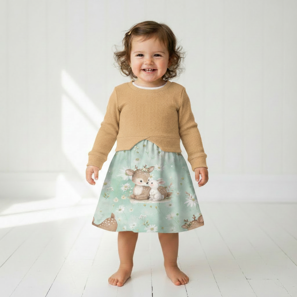 Lifestyle Pulloverkleid Reh & Hase beige