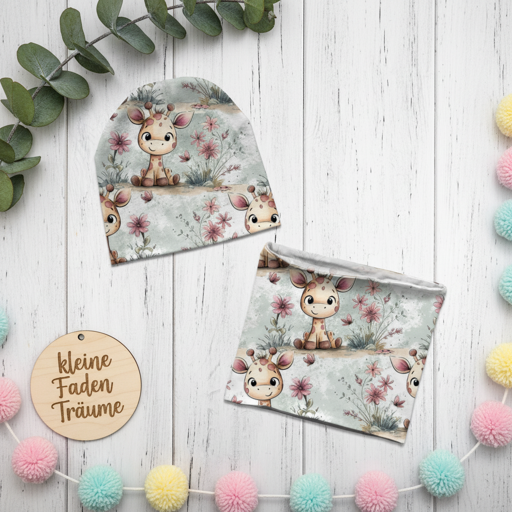 Little Giraffe Set Flatlay