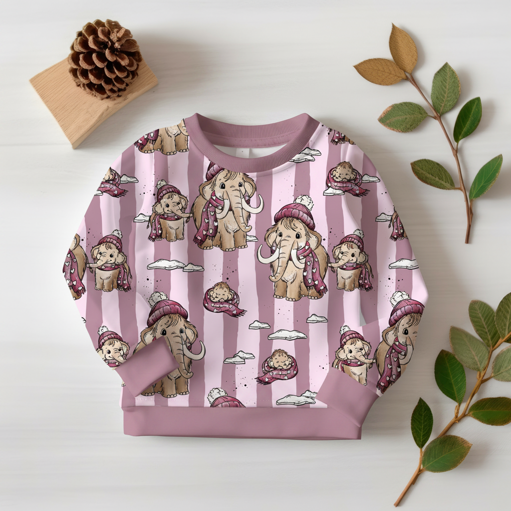 Mammut Rosa Pullover Flatlay - Mauve Bündchen