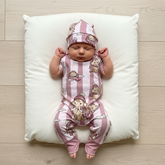 Mammut Strampler Set Baby liegend