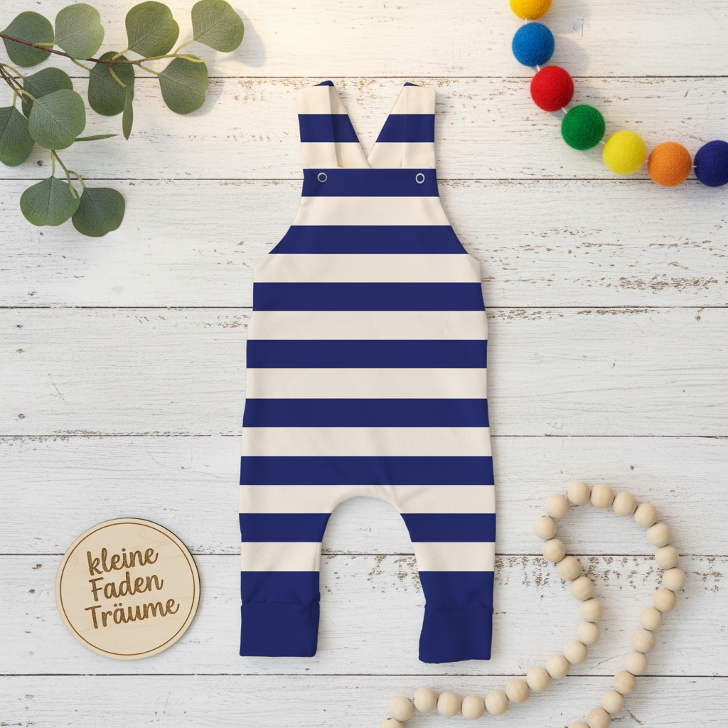 Marine Latzhose Flatlay