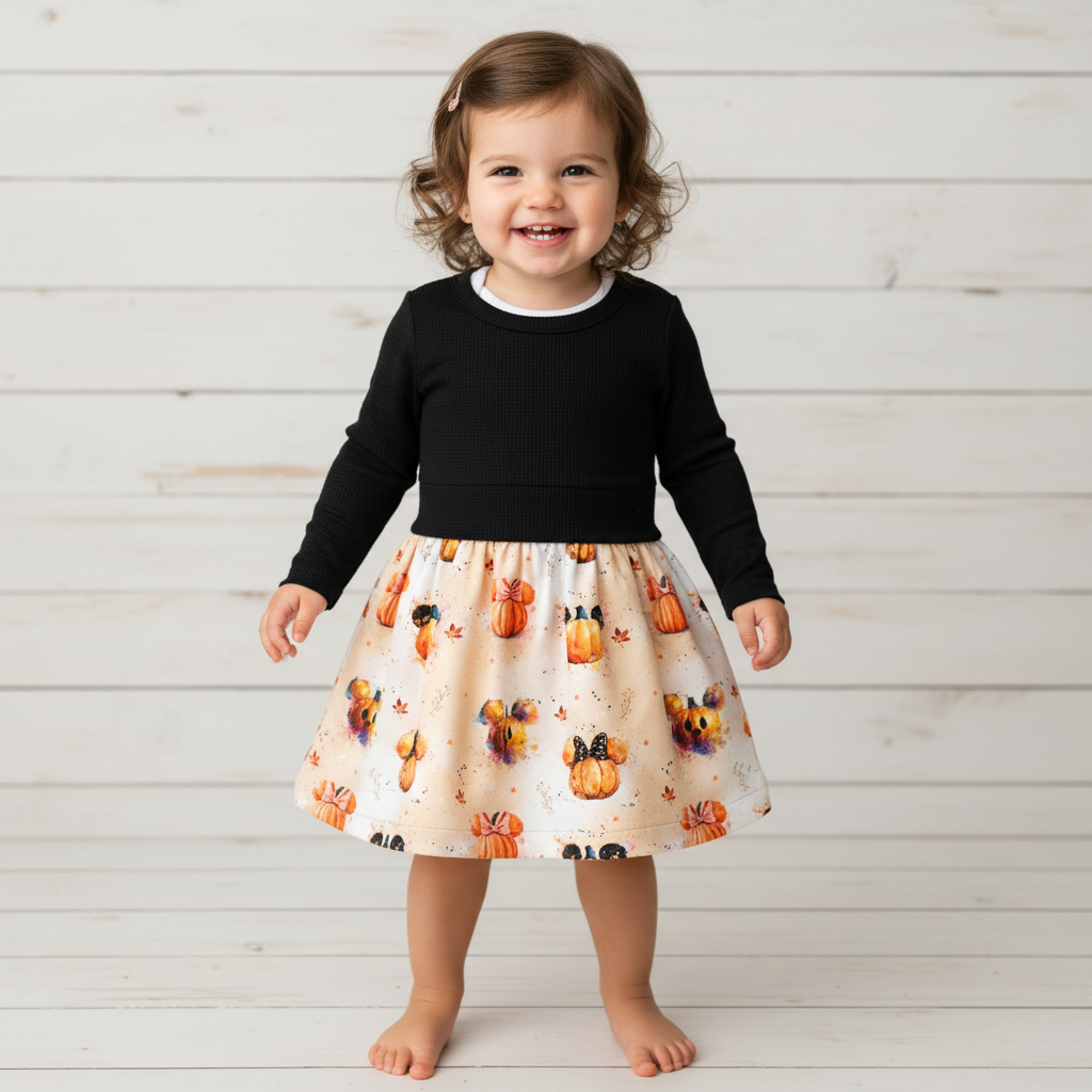 Minnie Kürbis Kleid schwarz Tragebilder