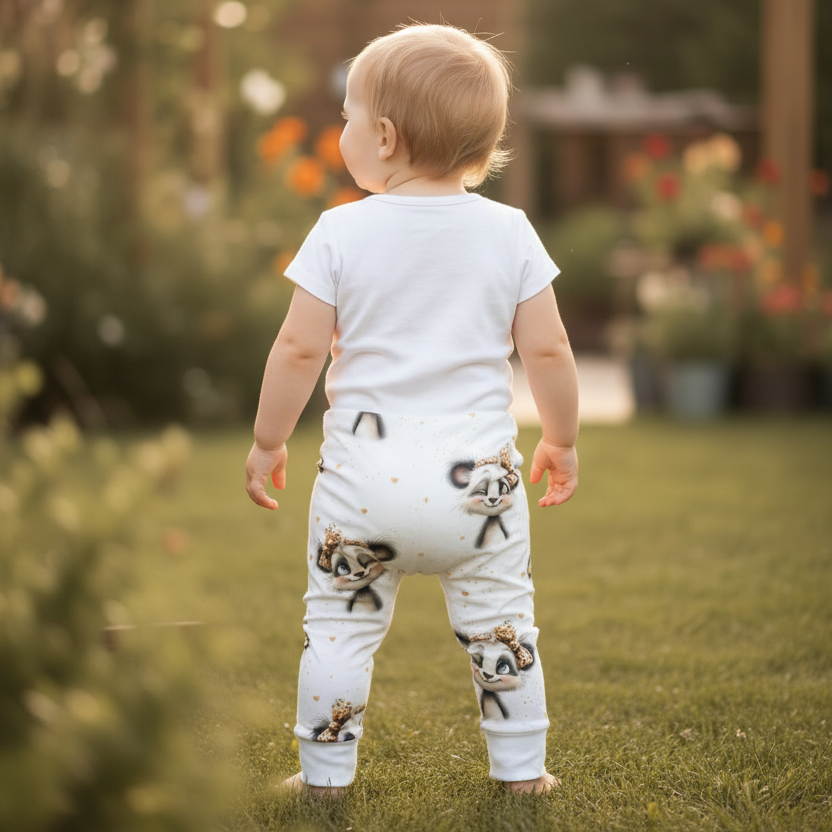 Panda Mädel Leggings - hinten
