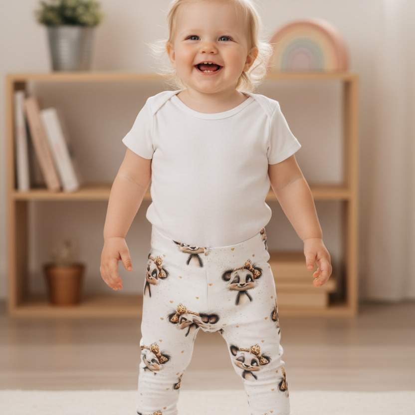 Panda Mädel Leggings - vorne