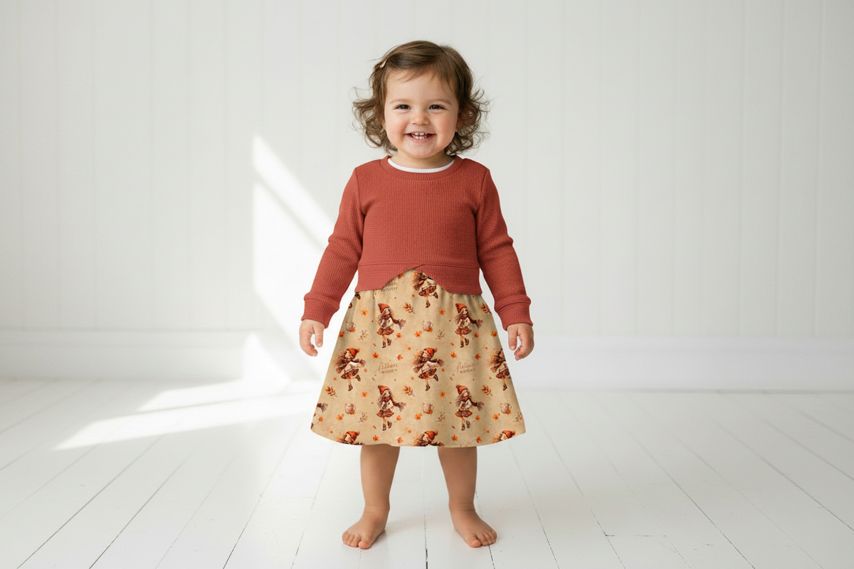 Pulloverkleid Autumn Vibes – rostrot