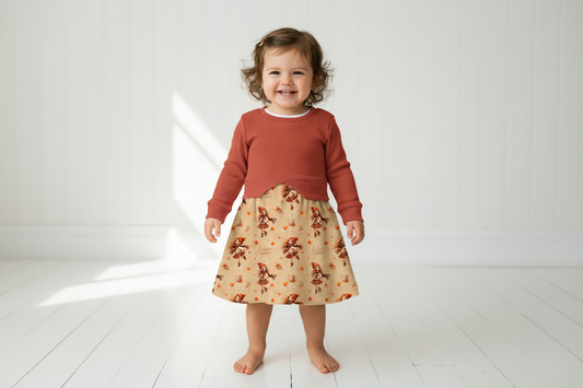 Pulloverkleid Autumn Vibes – rostrot