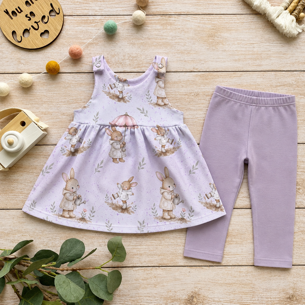 Rainy Bunnies Set Flatlay