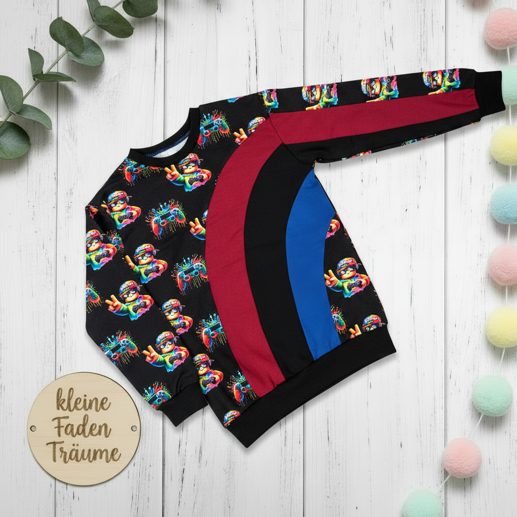 Roblox Farbblock Pullover Flatlay