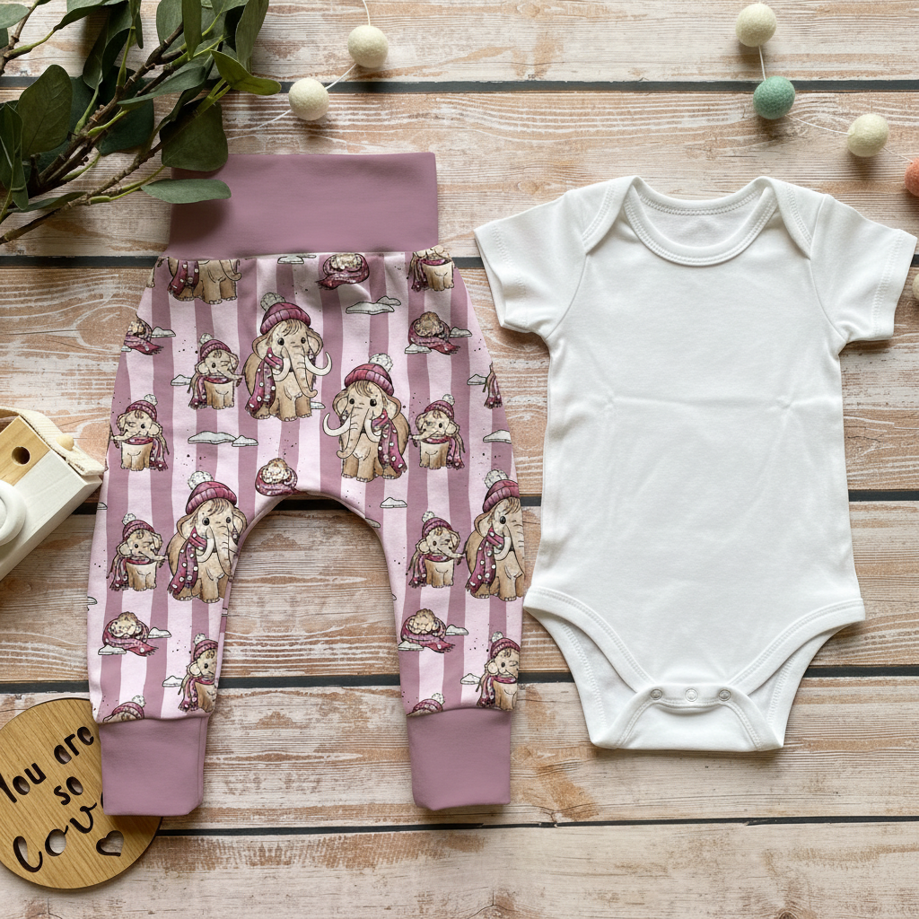 Rosa Mammut Pumphose Set