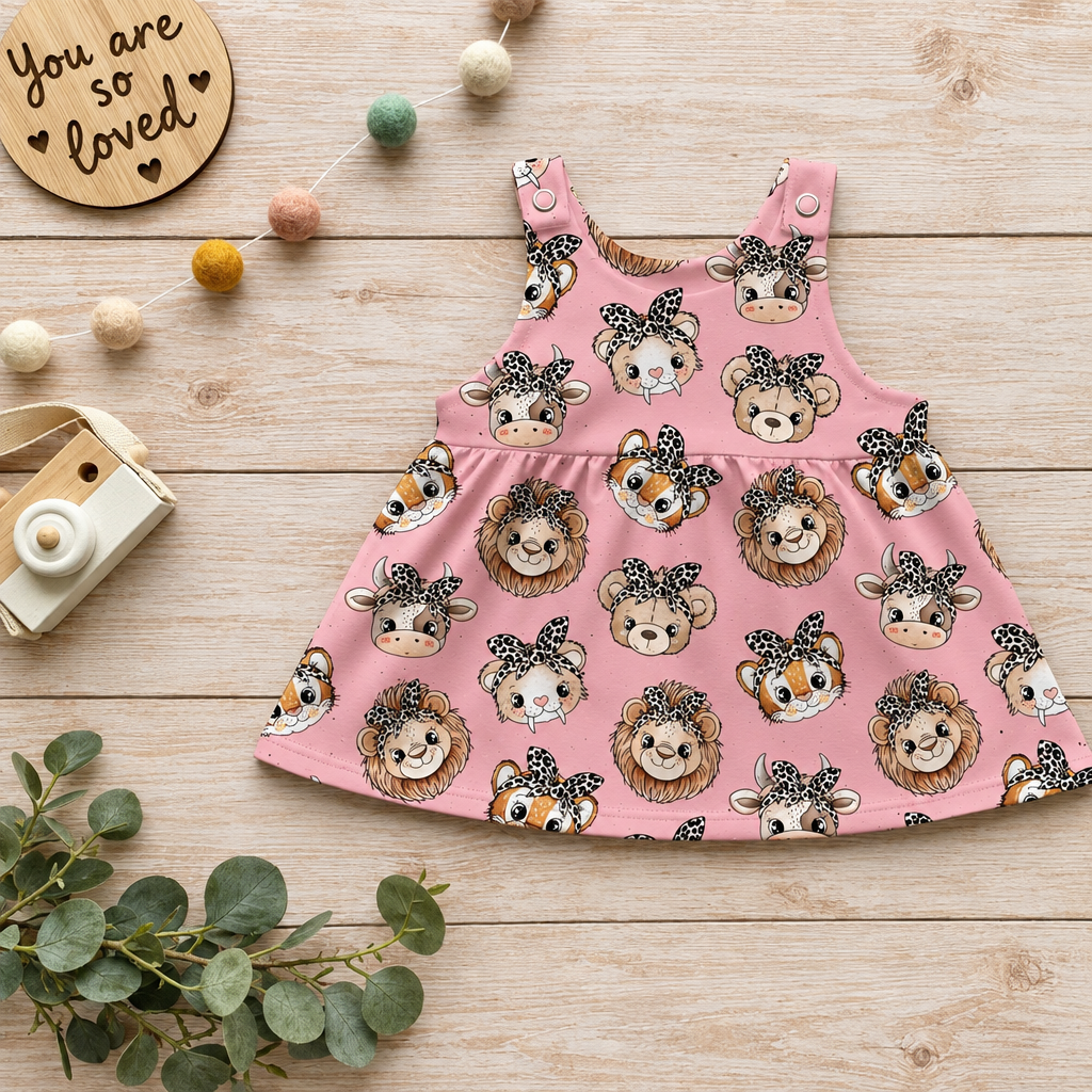 Safari Girls Latzkleid Flatlay