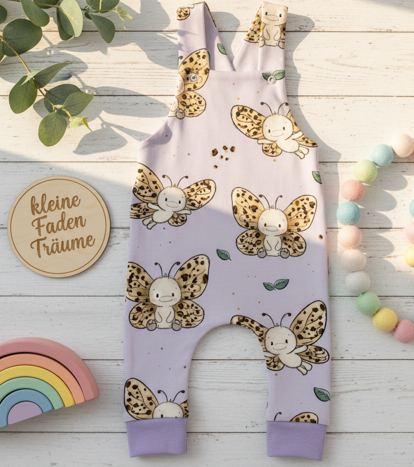 Schmetterling Latzhose Flatlay