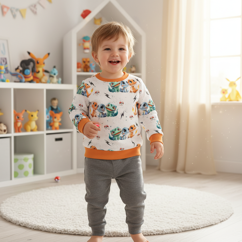 Starter-Pokémon-Pullover Junge orange 1:1