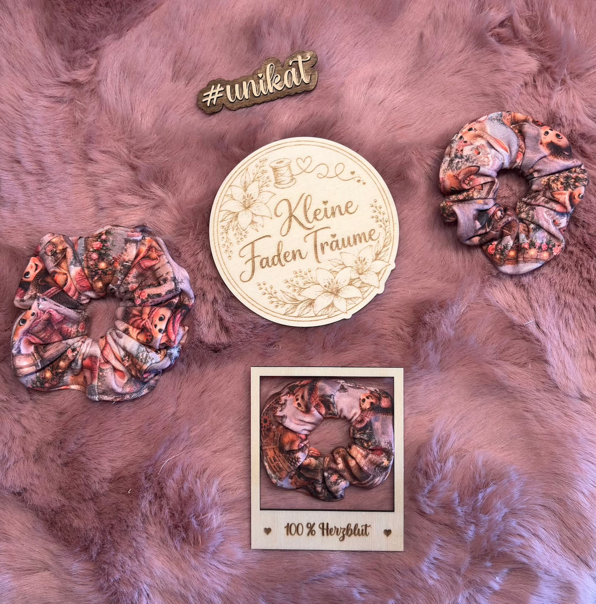 Handmade Scrunchie „Weihnachtszauber“ – 3 Größen