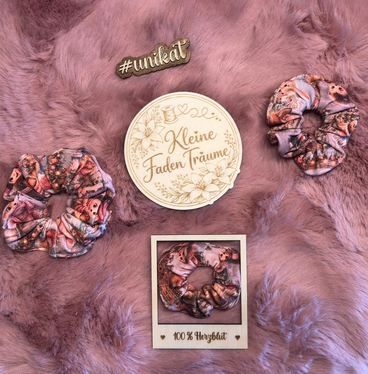 Handmade Scrunchie „Weihnachtszauber“ – 3 Größen