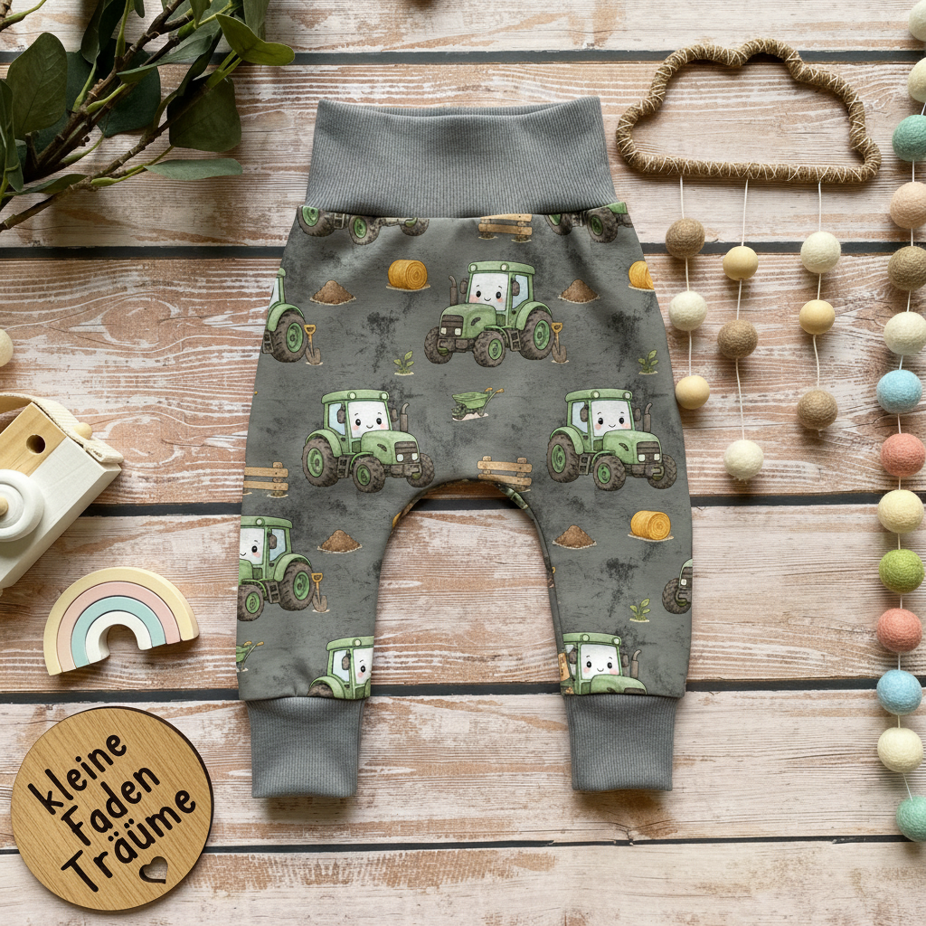 Traktor Flatlay grau