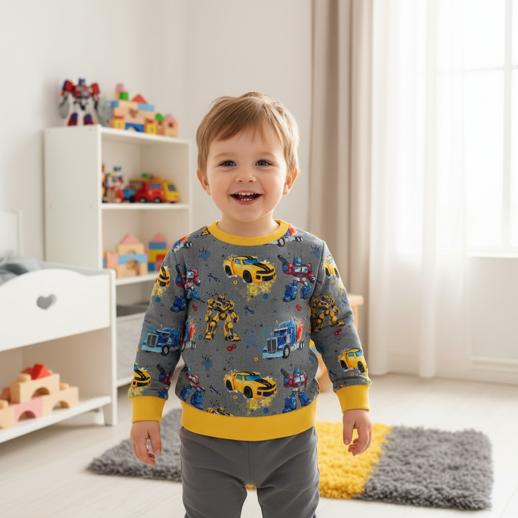 Transformers-Pullover Junge gelb 1:1