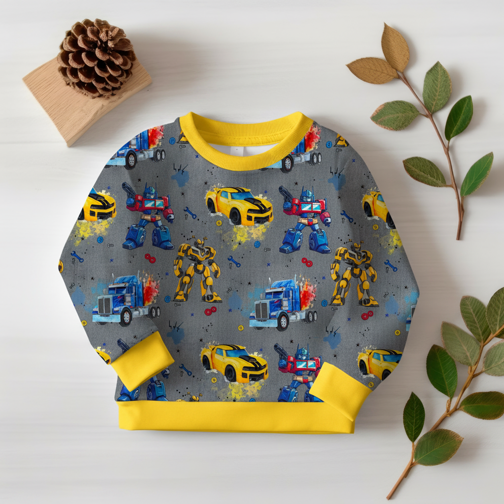 Kinder Pullover „Transformers – Bumblebee & Optimus“ | Gr. 56–110